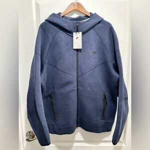 Nike Sportswear Tech Fleece Windrunner Full-Zip Hoodie Blue & Black, Size: XL